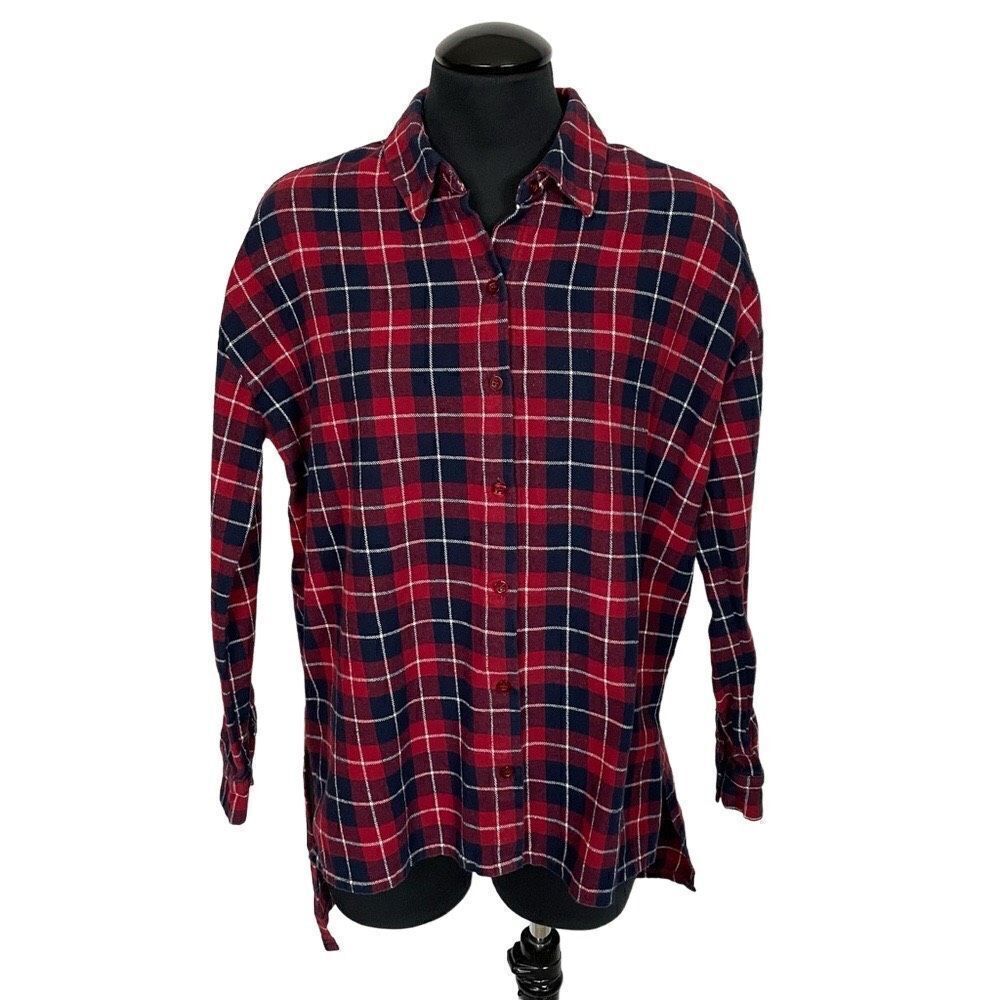 J.O.A Plaid‎ Oversized Cotton Flannel - Women’s XS